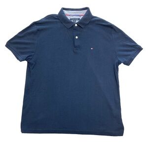 Tommy Hilfiger Men’s Large Custom Fit Navy Blue Polo